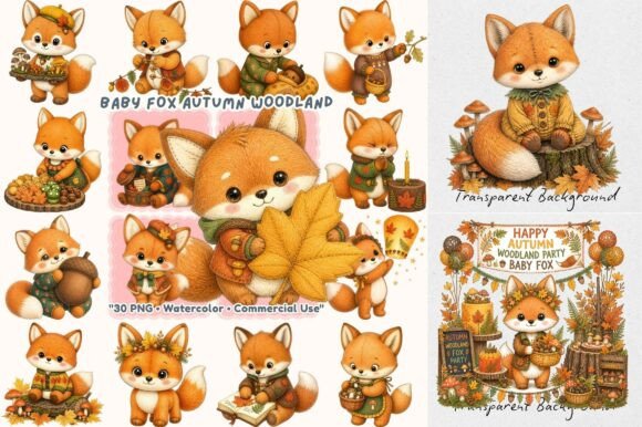 Autumn Woodland Baby Fox Watercolor: A Guide to Cozy Digital Design
