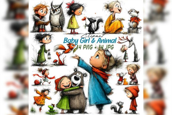 Baby Woodland Girl Clipart Watercolor: A Guide to Whimsical Design