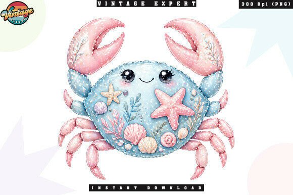 Bringing Coastal Charm to Life with the Summer Beach Crab with Seashell PNG