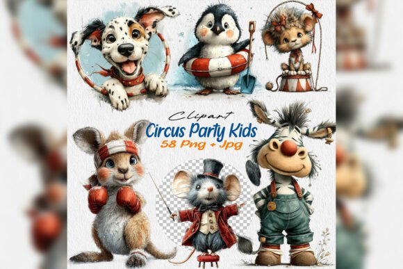 Elevating Creative Projects with the Circus Birthday Clipart PNG Bundle