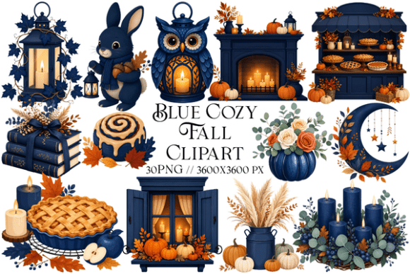 Evaluating the Blue Cozy Fall Clipart Bundle for Professional Design Workflows