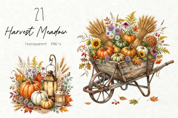 Harvest Meadow Watercolor Clipart Guide