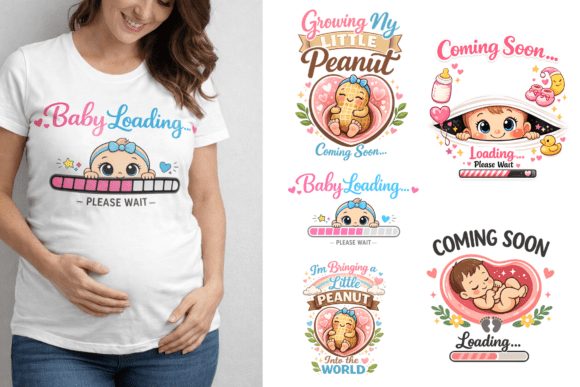 Pregnancy Announcement Bundle PNG: The Ultimate Design Resource for Expectant Parents and Creators