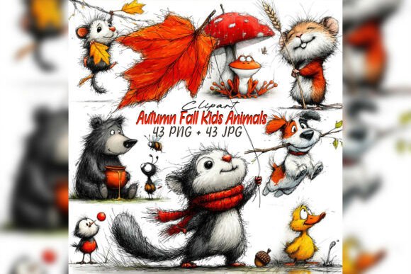 Whimsical Autumn Kids Animal Clipart Set: A Guide to Quality and Usage