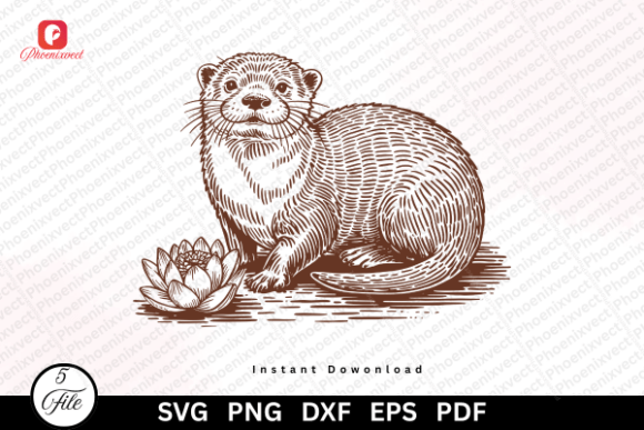 Woodland River Hand Drawn Otter SVG: A Guide for Crafters and Designers